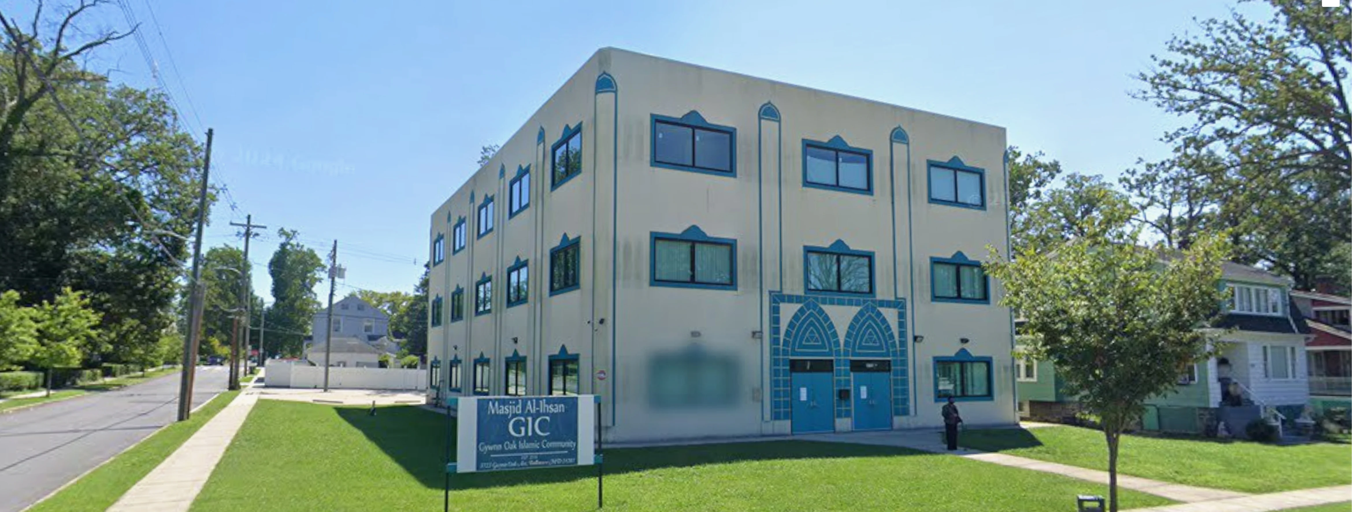 Exterior view of Gwynn Oak Islamic Community Baltimore building